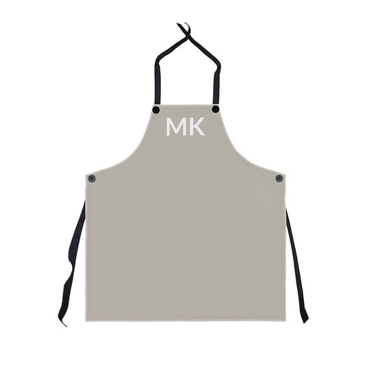 Dad’s Apron with Initials. - Grey Personalized Initial Bar/Workshop Apron -