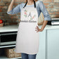 Personalized Floral Heart Apron for Women, Bakers Apron