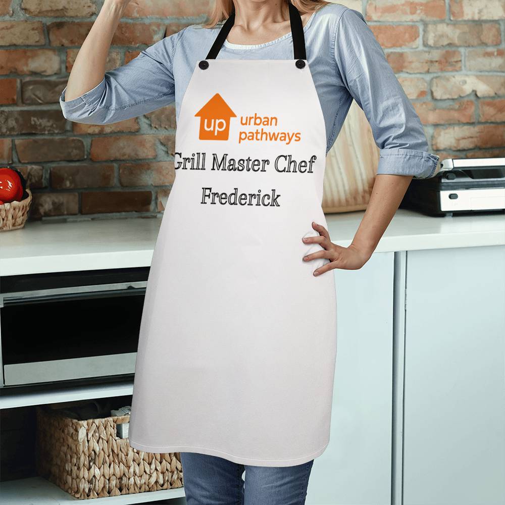 Urban Pathway Grill Master Chef Apron White Sample