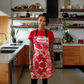 Personalized Rose Petal Women's Apron