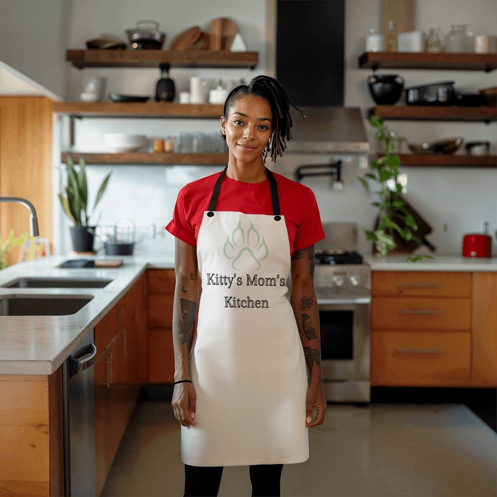 Personalized Cat Lover's Paw Print Apron, Baker Apron