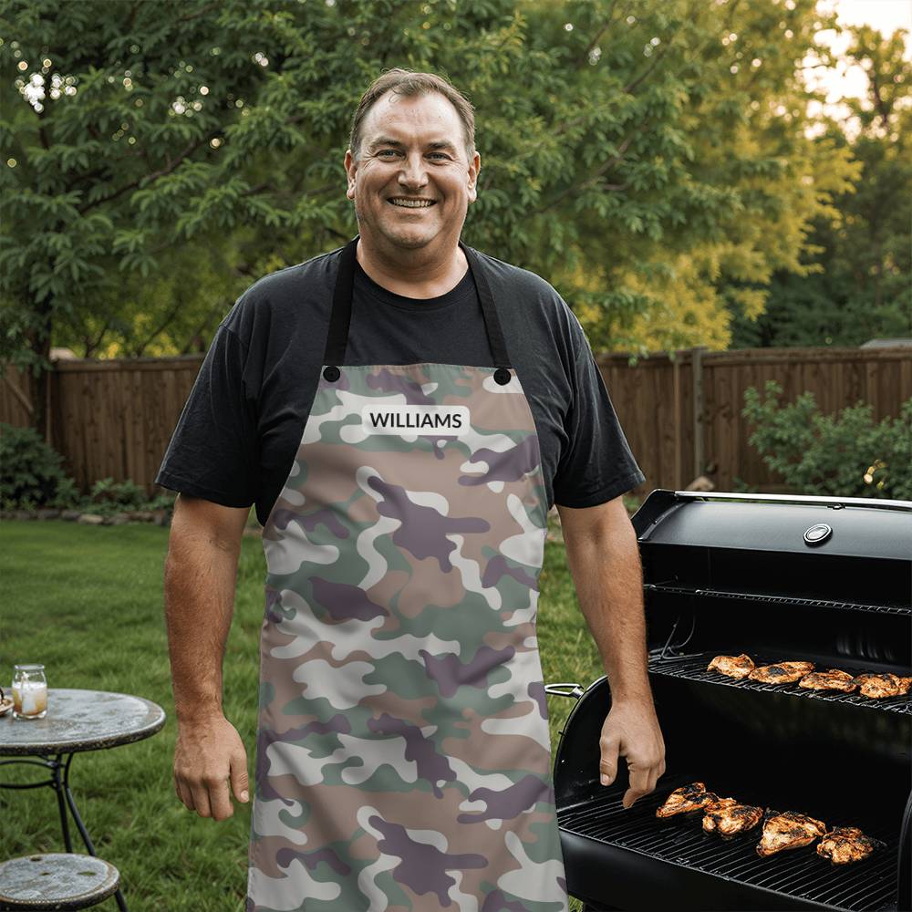 Personalized Military Camouflage Apron - Sand