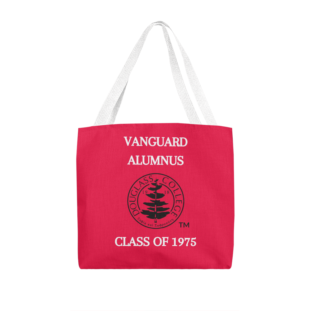 Douglass College Vanguard Alumnus Red Classic Tote Bag - Class of 1975