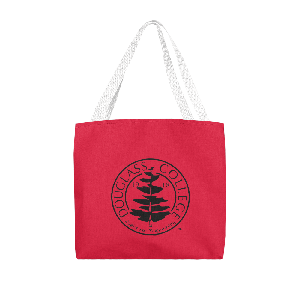 Douglass College Seal - Classic Red Tote Bag - 16"