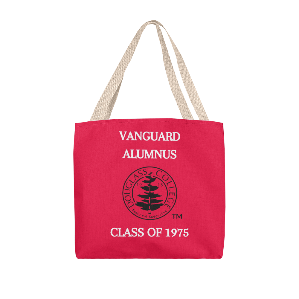 Douglass College Vanguard Alumnus Red Classic Tote Bag - Class of 1975