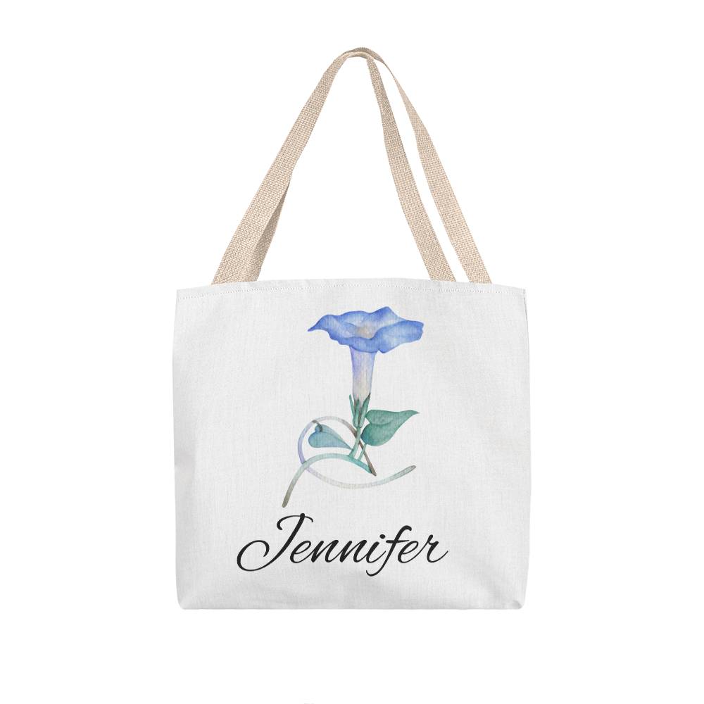 September - Personalized Birth Month Flower Classic Canvas Tote Bag