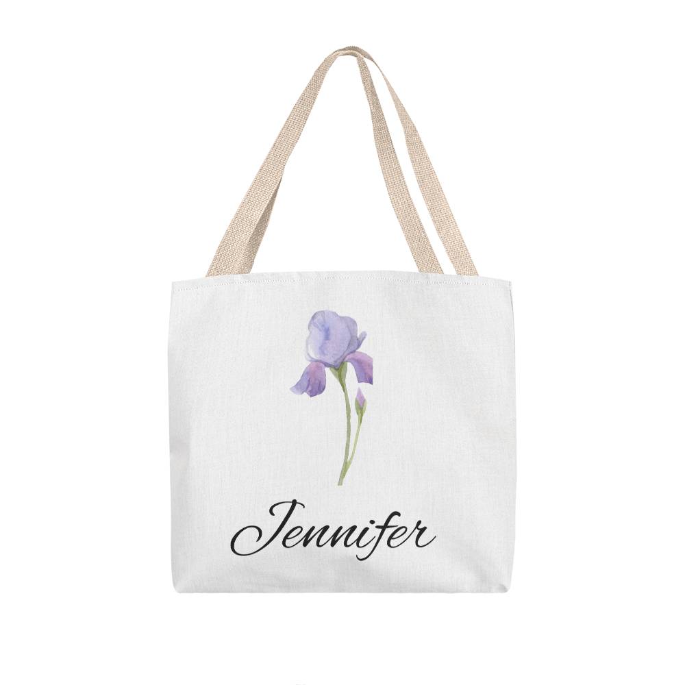 February - Personalized  Birth Month Flower Classic Canvas Tot Bag