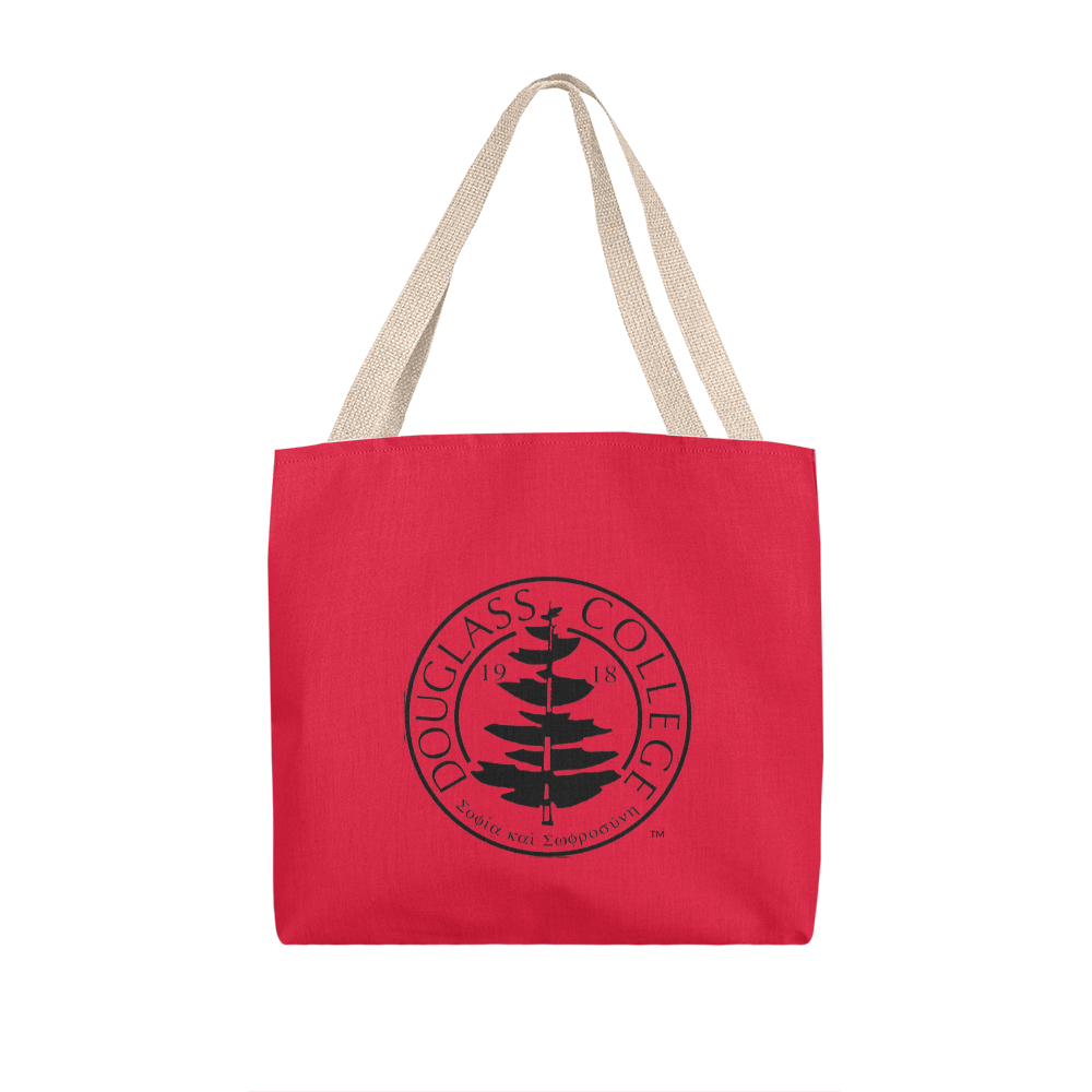 Douglass College Seal - Classic Red Tote Bag - 16"
