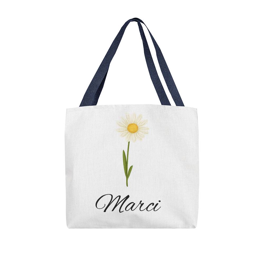 Classic Birth Month Flower Canvas Tote For Giveaway