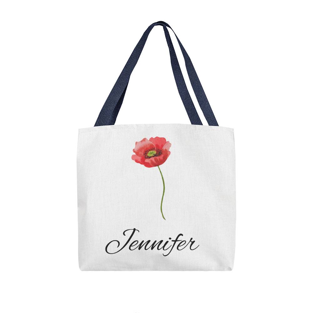 August - Personalized Birth Month Flower Classic Canvas Tote Bag