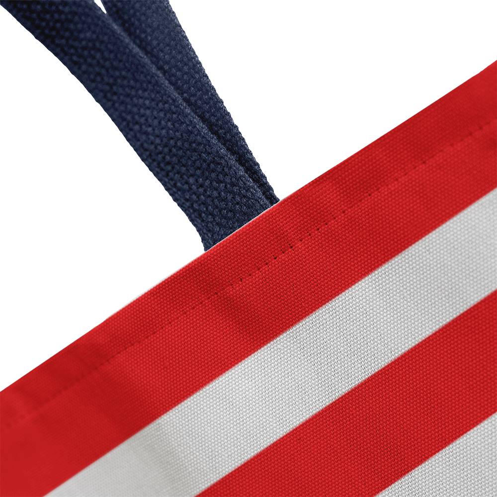 Blue Stars and Red Stripes Canvas Tote