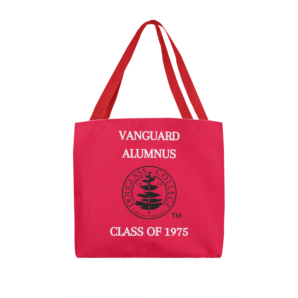 Douglass College Vanguard Alumnus Red Classic Tote Bag - Class of 1975