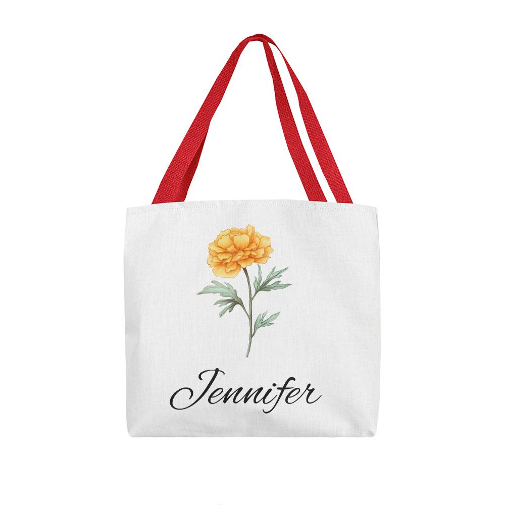 October - Personalized Birth Month Flower Classic Canvas Tote Bag