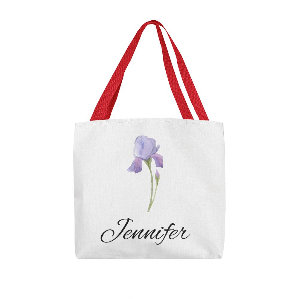 February - Personalized Birth Month Flower Classic Canvas Tote Bag