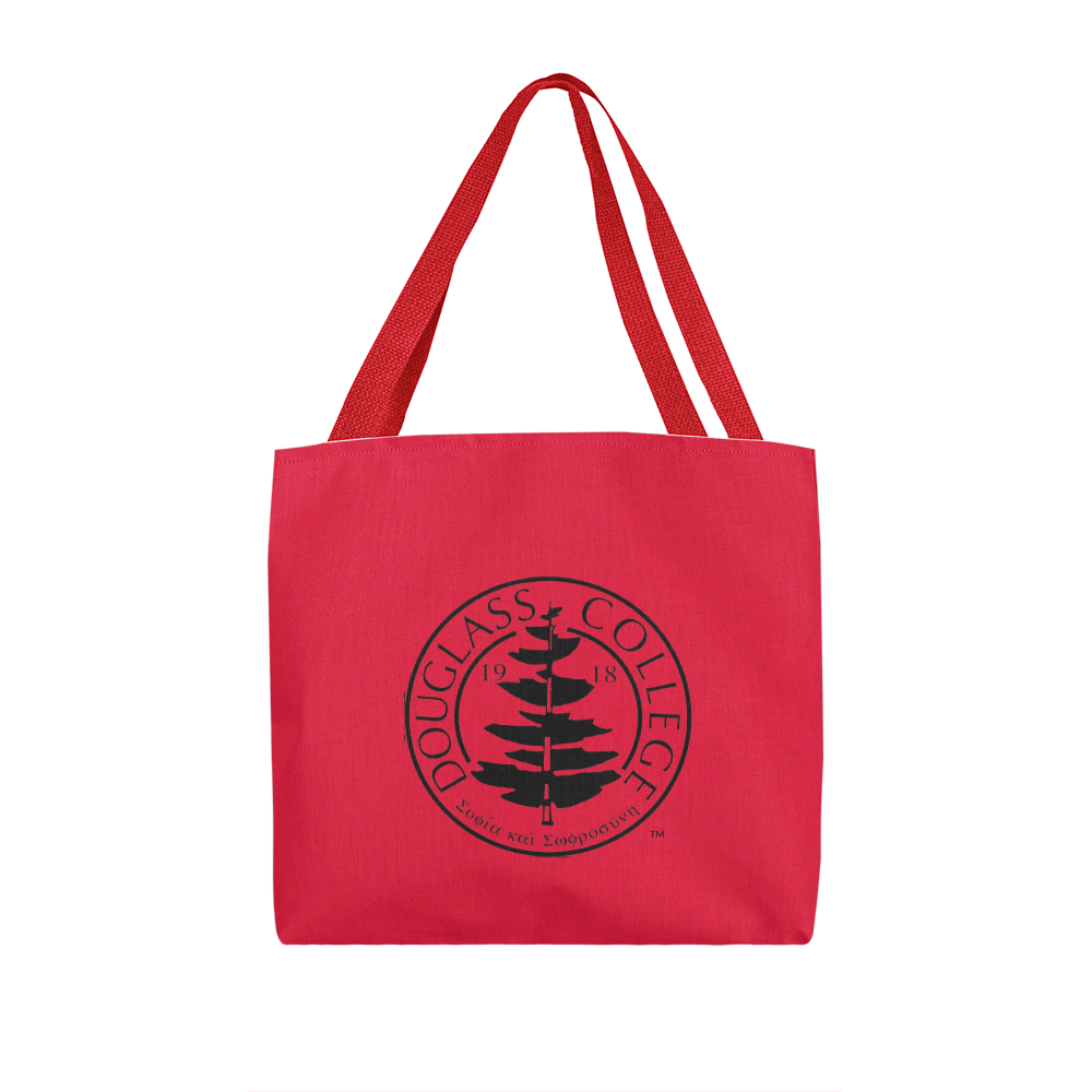 Douglass College Seal - Classic Red Tote Bag - 16"