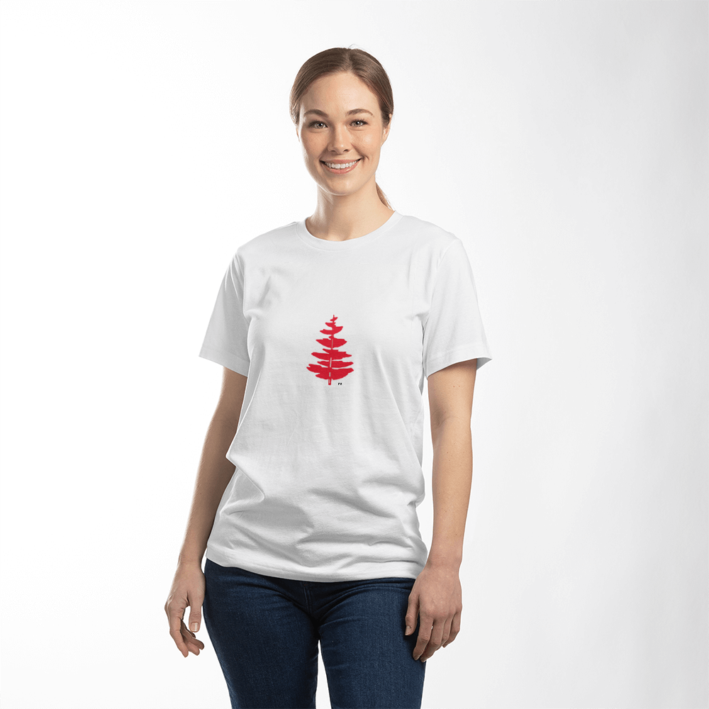 Douglass College Fir Tree White Tee Shirt