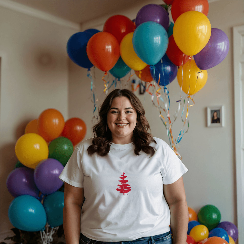 Douglass College Fir Tree White Tee Shirt