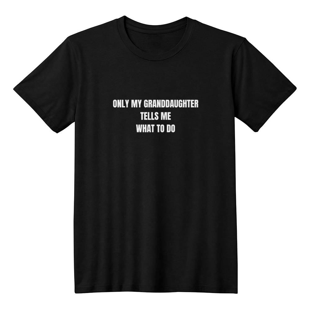 Grandfather-Granddaughter T-Shirt - Black