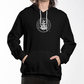 Douglass College Seal - Black Bella + Canvas Pullover Fleece Hoodie - 2