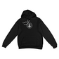 Douglass College Seal - Black Bella + Canvas Pullover Fleece Hoodie - 2