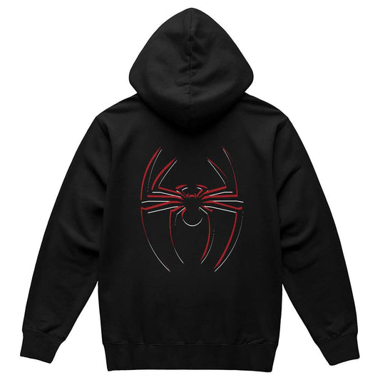 Unisex Pullover Spider Hoodie Black