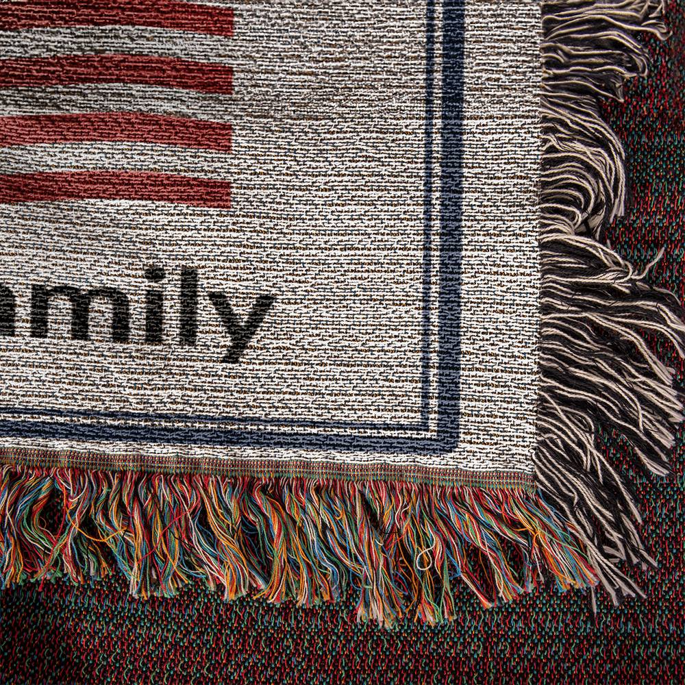 Personalized Patriotic American Flag Blanket