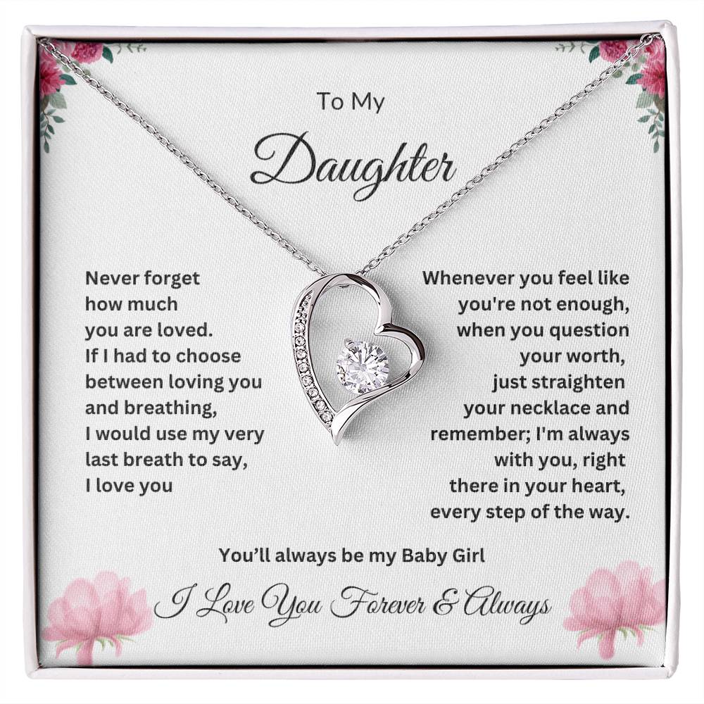 To My Daughter - Everlasting Love Necklace in Gold