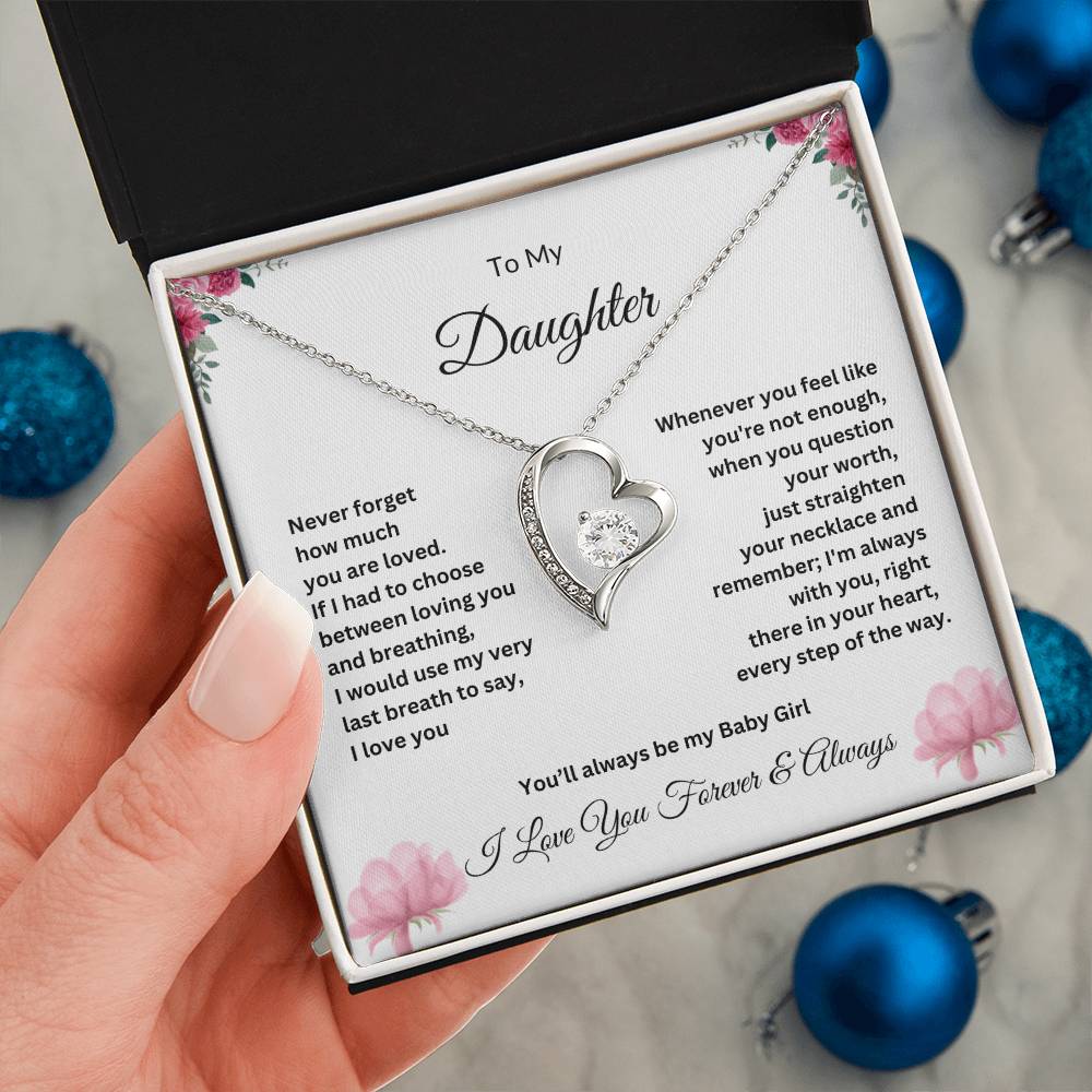 To My Daughter - Everlasting Love Necklace in Gold