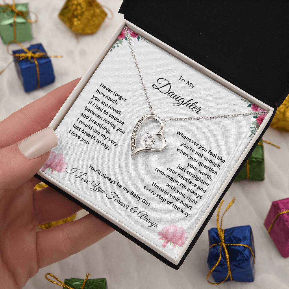 To My Daughter - Everlasting Love Necklace in Gold