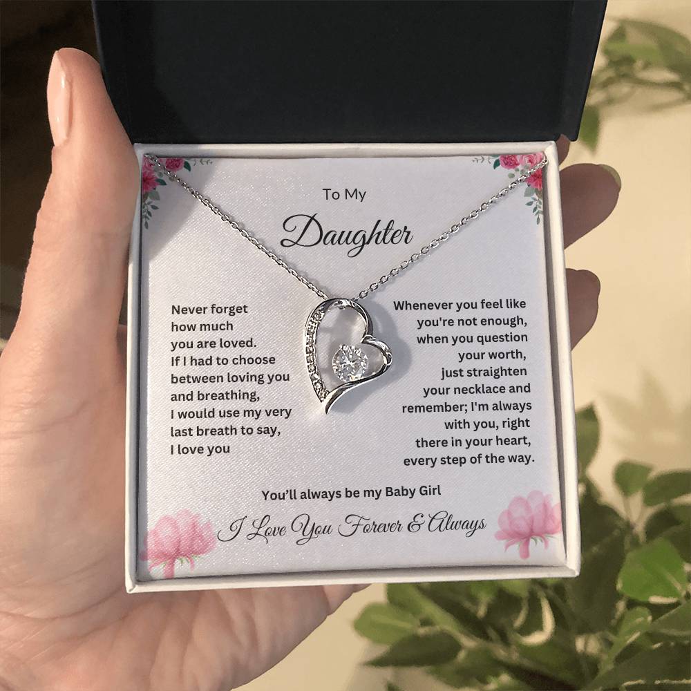 To My Daughter - Everlasting Love Necklace in Gold