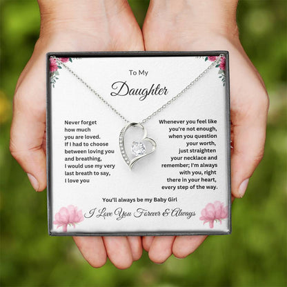 To My Daughter - Everlasting Love Necklace in Gold