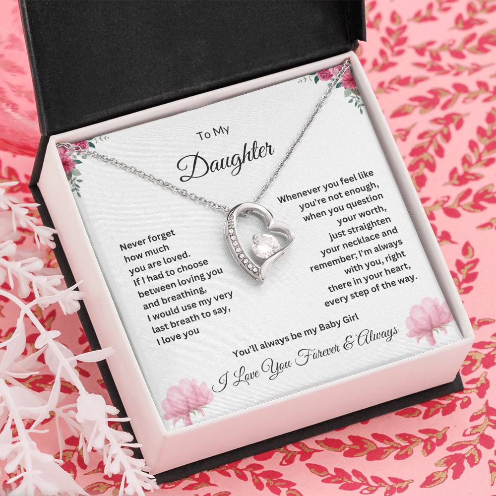 To My Daughter - Everlasting Love Necklace in Gold