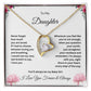 To My Daughter - Everlasting Love Necklace in Gold