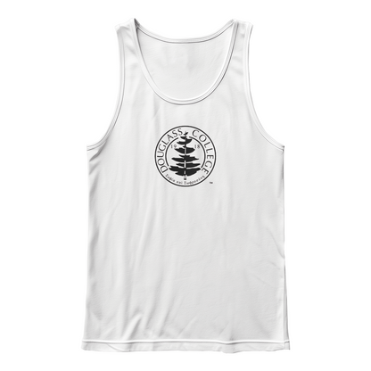 Douglass College Seal - Bella + Canvas , White Tank Top - 2
