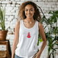 Douglass College Red Pine Tree - Bella + Canvas  White Tank
