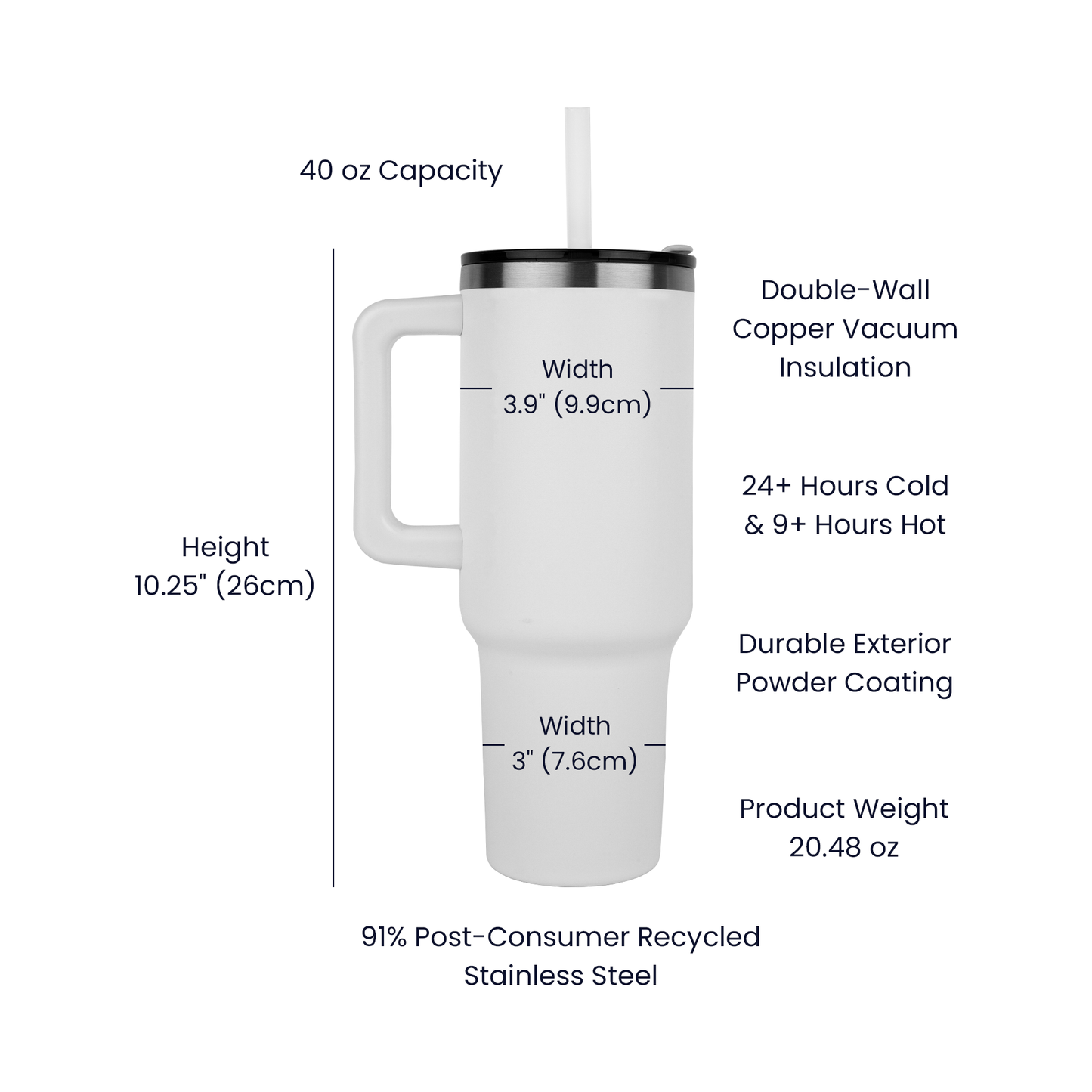 Douglass College Fir Tree Logo 40 oz  Tumbler
