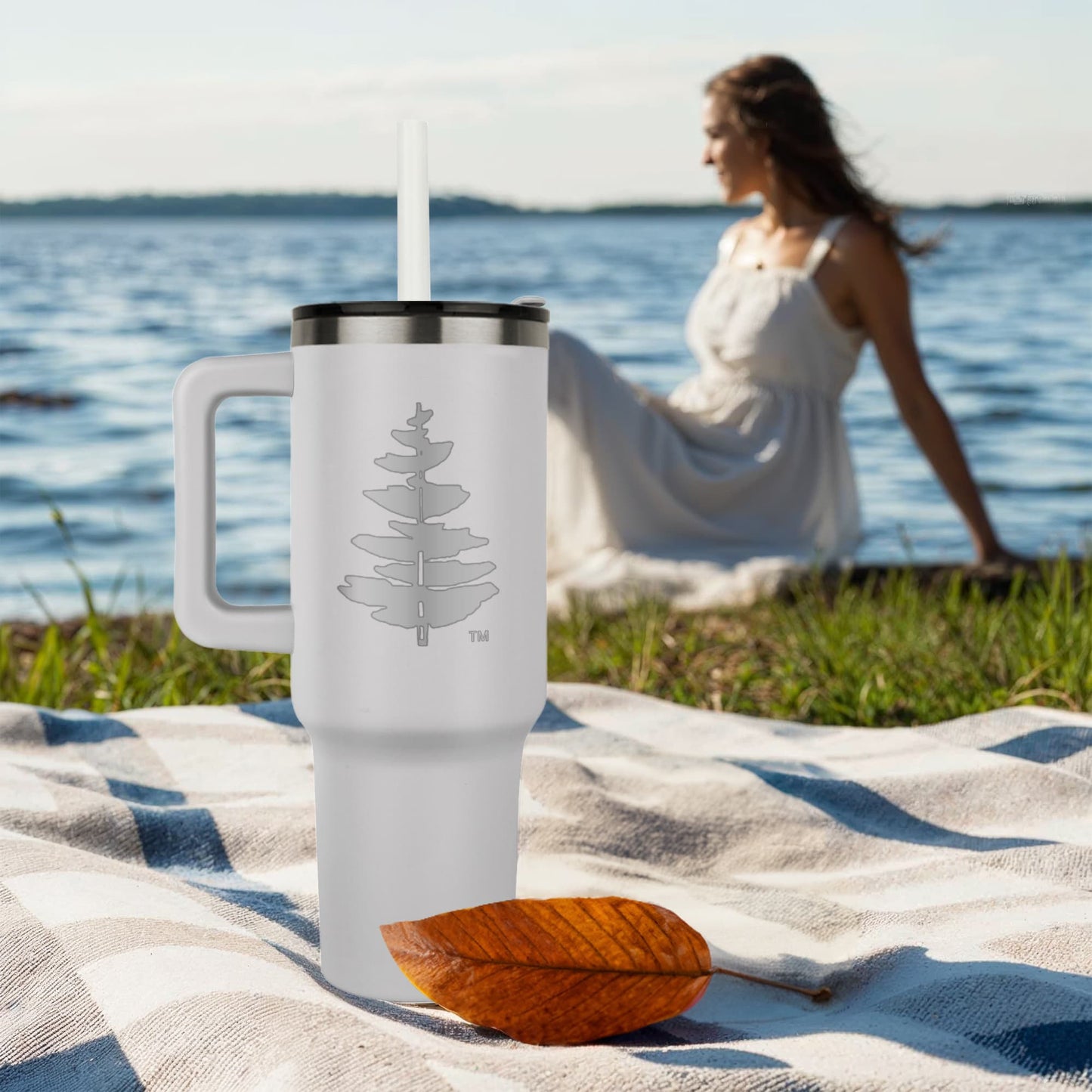Douglass College Fir Tree Logo 40 oz  Tumbler