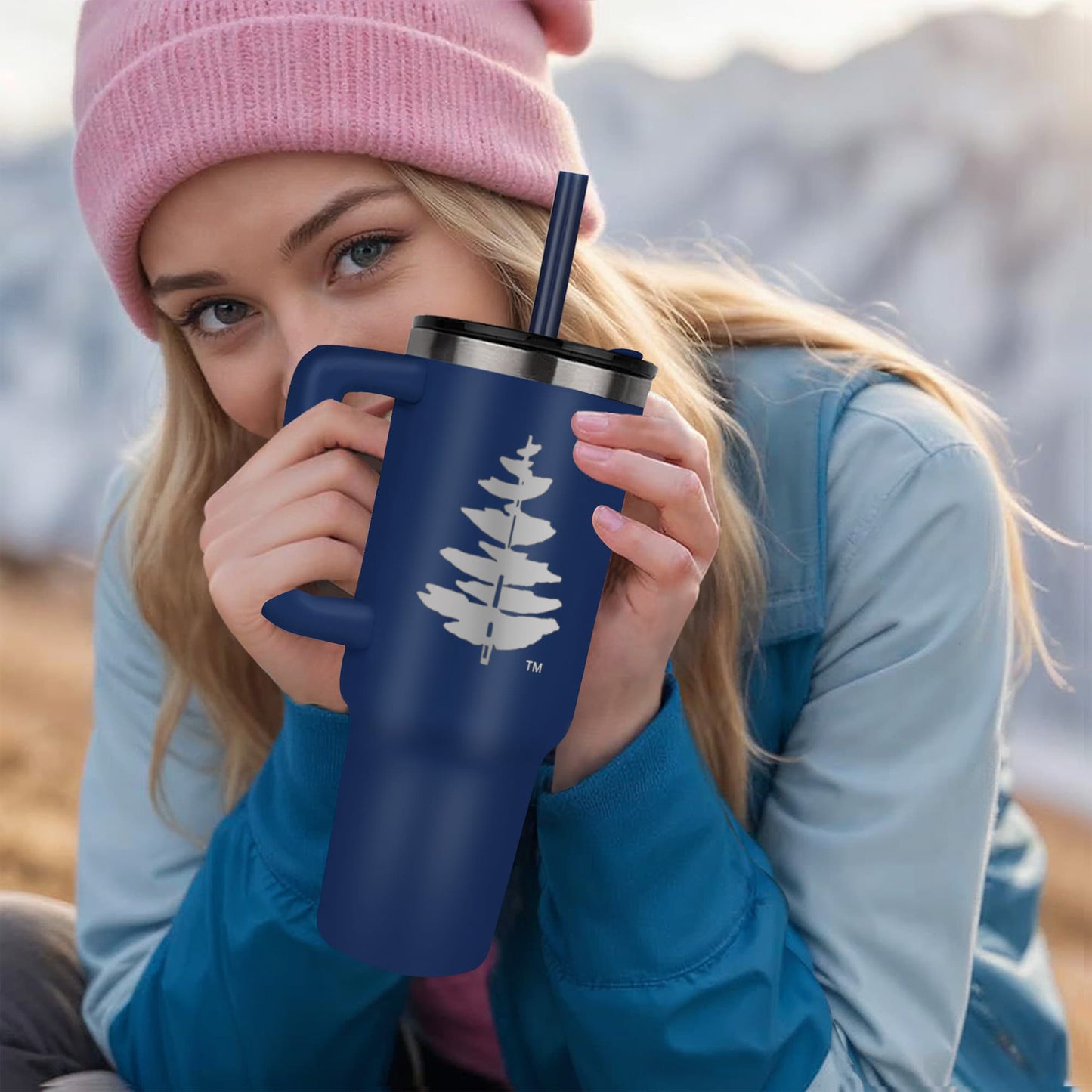 Douglass College Fir Tree Logo 40 oz  Tumbler