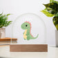 Personalized Dinosaur Acrylic Plaque Dome Night Light