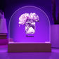 Peonys in a Jar Flowers In A Jar Forever Bouquet Domed Acrylic Plaque & Night Light For Emma