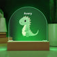 Personalized Dinosaur Acrylic Plaque Dome Night Light