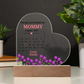 Customized New Mom Heart-Shaped Lighted Acrylic Plaque