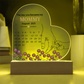 Customized New Mom Heart-Shaped Lighted Acrylic Plaque