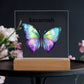 Personalized Multi-colored Butterfly Acylic Plaque Night Light