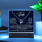Personalized Keepsake - To My Wife, Forever Love Necklace with Lighted Message Card Stand