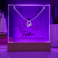 Together - Personalized Keepsake Acrylic Plaque with Heart-Shaped Forever Love Necklace