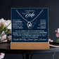 Personalized Keepsake - To My Wife, Forever Love Necklace with Lighted Message Card Stand