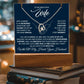 Personalized Keepsake - To My Wife, Forever Love Necklace with Lighted Message Card Stand