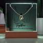 Together - Personalized Keepsake Acrylic Plaque with Heart-Shaped Forever Love Necklace
