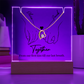 Together - Personalized Keepsake Acrylic Plaque with Heart-Shaped Forever Love Necklace